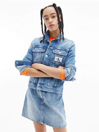Calvin Klein Ruhák HU443536 | Calvin Klein Denim Női Dzseki Világos Kék
